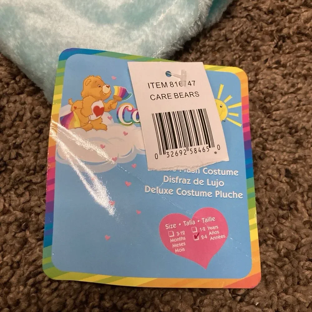 VTG Care Bears Moon Bedtime Bear Blue One Piece Costume Toddler Size 2T-4T